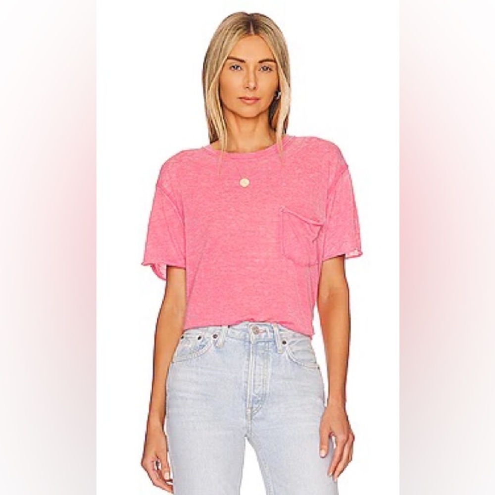 Free People Vella Tee, Spiced Coral, Size M